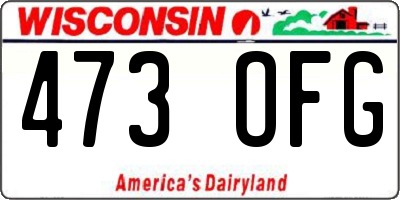 WI license plate 473OFG