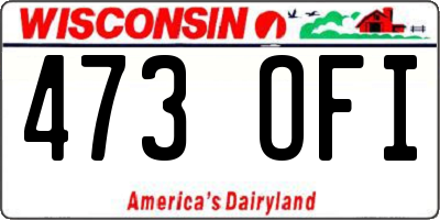 WI license plate 473OFI