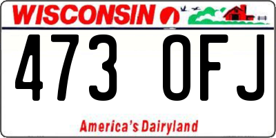 WI license plate 473OFJ