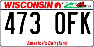 WI license plate 473OFK