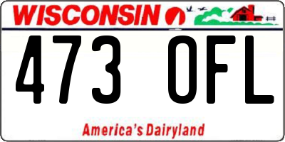WI license plate 473OFL