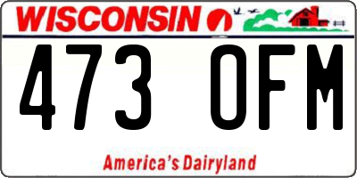 WI license plate 473OFM