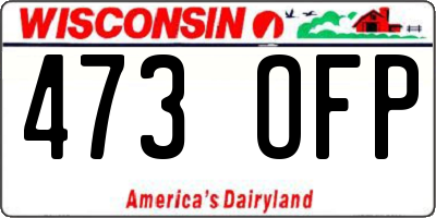 WI license plate 473OFP