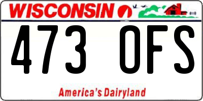 WI license plate 473OFS