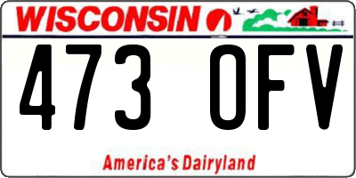 WI license plate 473OFV