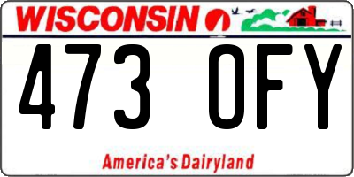 WI license plate 473OFY