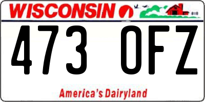 WI license plate 473OFZ