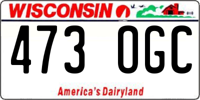 WI license plate 473OGC