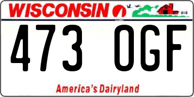 WI license plate 473OGF