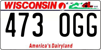 WI license plate 473OGG