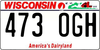 WI license plate 473OGH