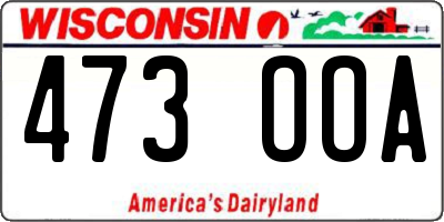 WI license plate 473OOA