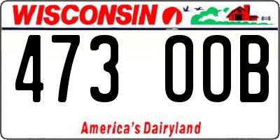 WI license plate 473OOB