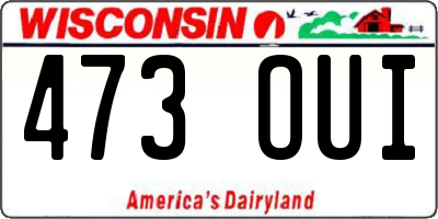 WI license plate 473OUI