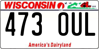 WI license plate 473OUL