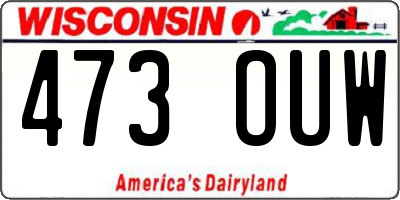 WI license plate 473OUW