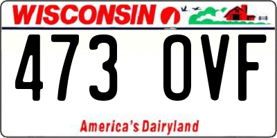 WI license plate 473OVF