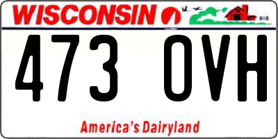 WI license plate 473OVH