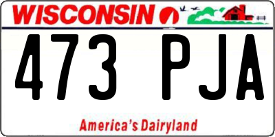 WI license plate 473PJA