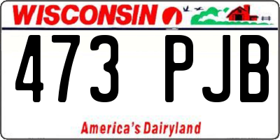 WI license plate 473PJB