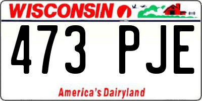 WI license plate 473PJE