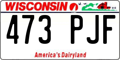 WI license plate 473PJF