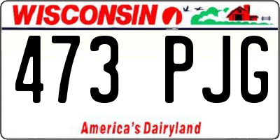WI license plate 473PJG