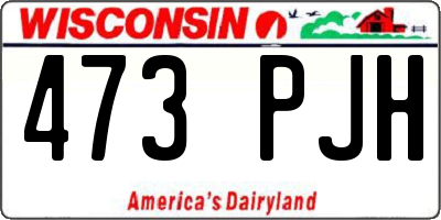 WI license plate 473PJH