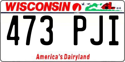 WI license plate 473PJI