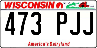 WI license plate 473PJJ