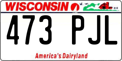 WI license plate 473PJL