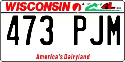 WI license plate 473PJM