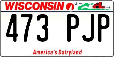WI license plate 473PJP