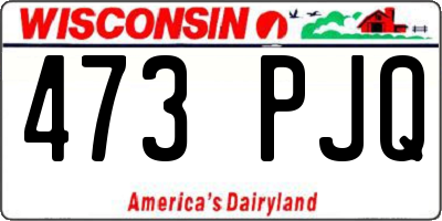WI license plate 473PJQ
