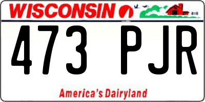 WI license plate 473PJR