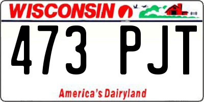 WI license plate 473PJT
