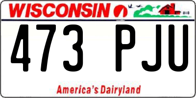 WI license plate 473PJU