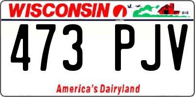 WI license plate 473PJV