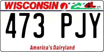 WI license plate 473PJY
