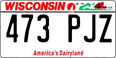 WI license plate 473PJZ