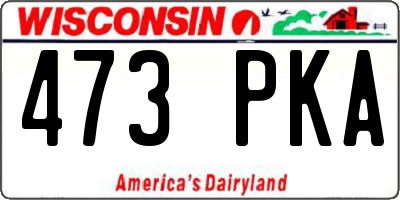 WI license plate 473PKA