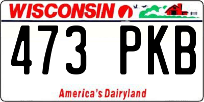 WI license plate 473PKB