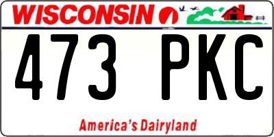 WI license plate 473PKC