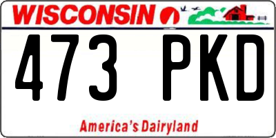 WI license plate 473PKD