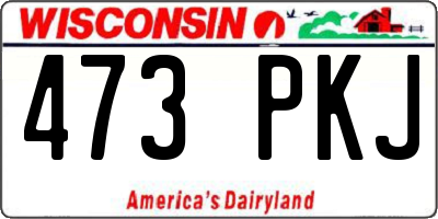 WI license plate 473PKJ