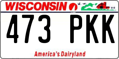 WI license plate 473PKK
