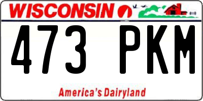 WI license plate 473PKM