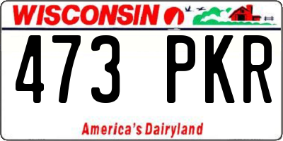 WI license plate 473PKR