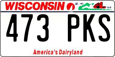 WI license plate 473PKS