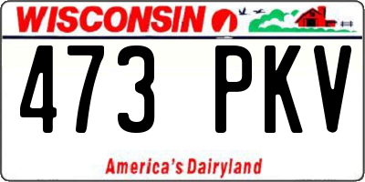 WI license plate 473PKV